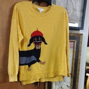 Time and Tru Mustard Yellow Sweater